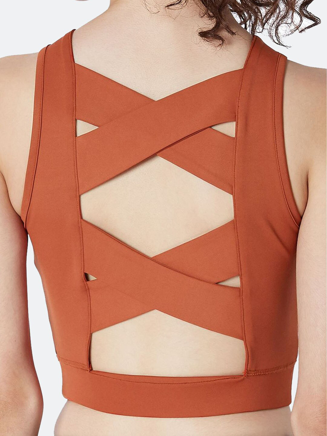 Silvertraq Tan Lightly Padded Sports Bra