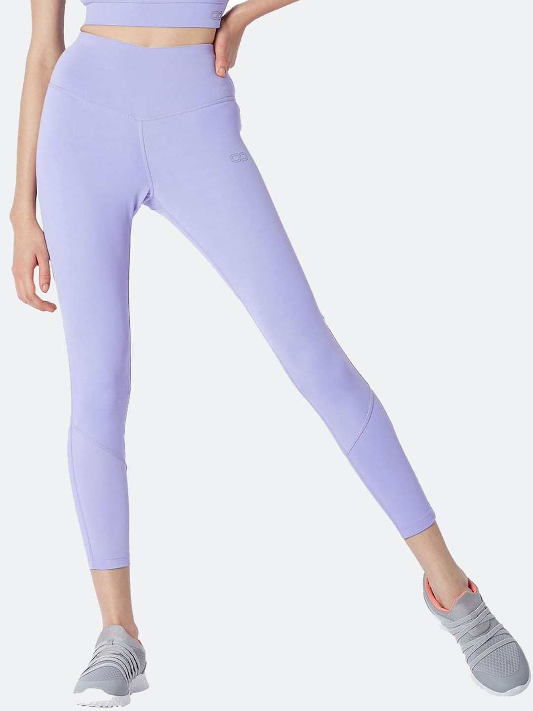 Silvertraq Women Lavender Solid Quick Dry Anti-Odor Cropped Leggings