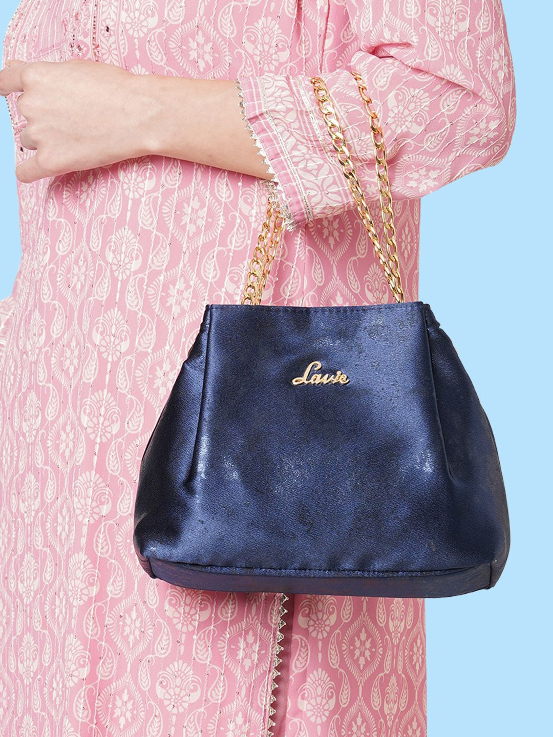 Lavie Women Navy Shaya Structured Potli