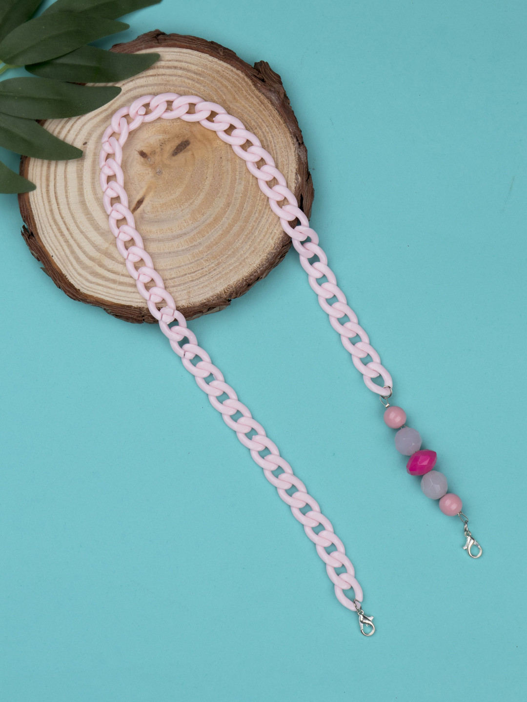 Arendelle Girls Pink Chain and Beads Mask Chain