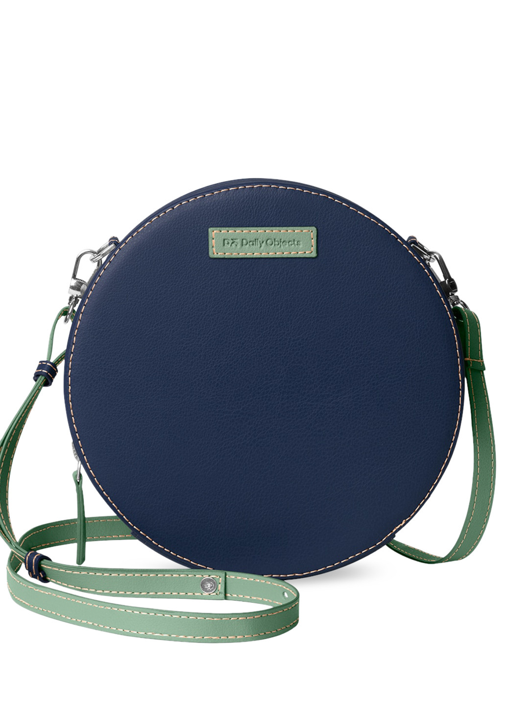 DailyObjects Blue Textured PU Swagger Crossbody Sling Bag