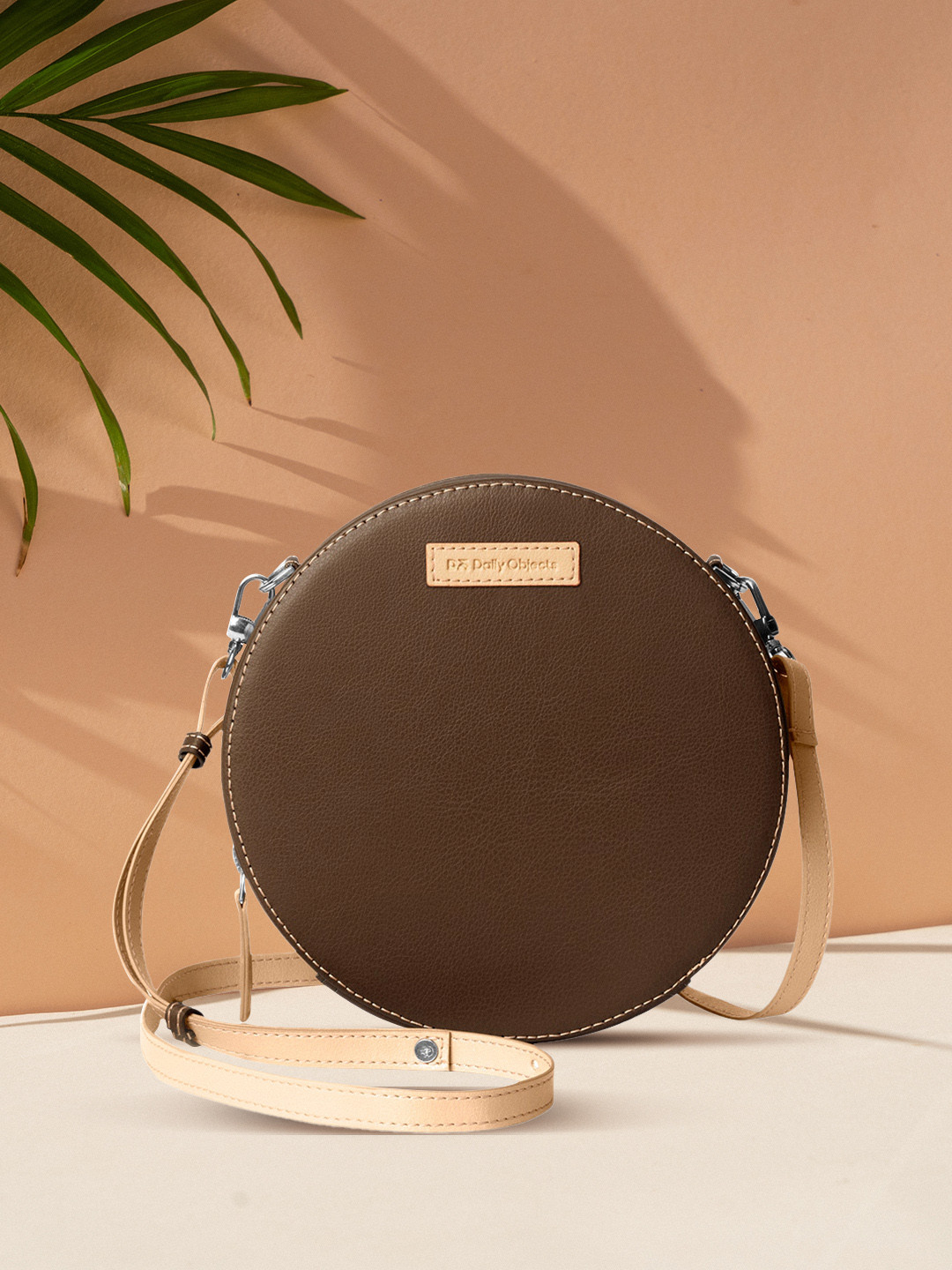 DailyObjects Brown PU Structured Sling Bag