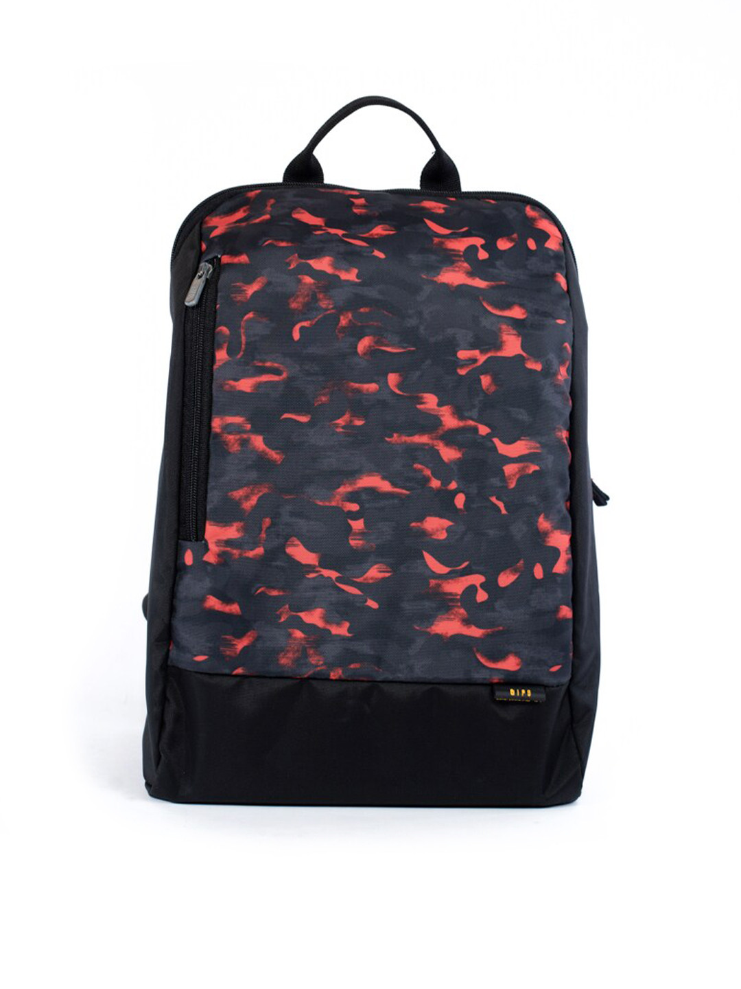 QIPS Unisex Red & Black Camouflage Printed Backpack
