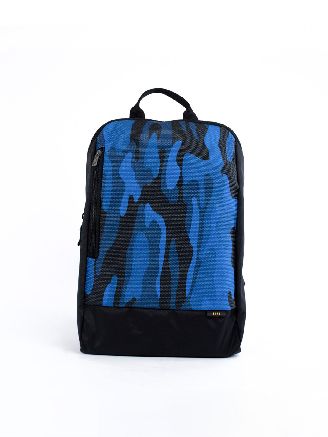 QIPS Unisex Blue & Black Camouflage Backpack
