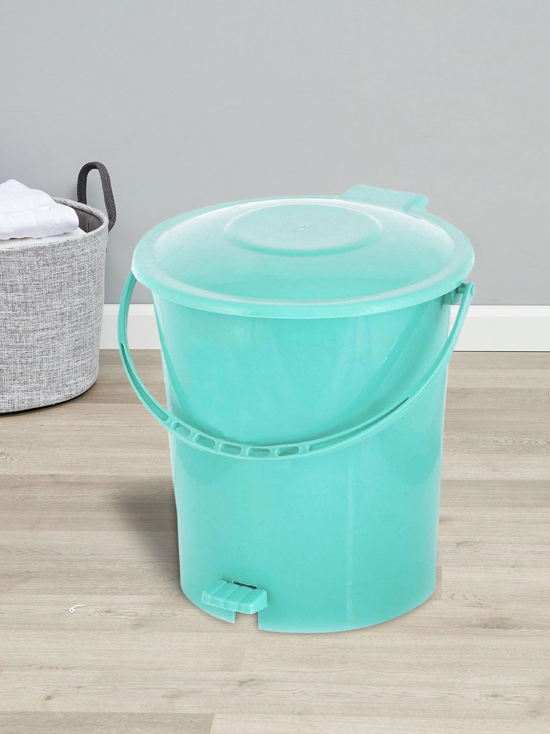 Kuber Industries Pack Of 2 Blue Plastic Dustbins