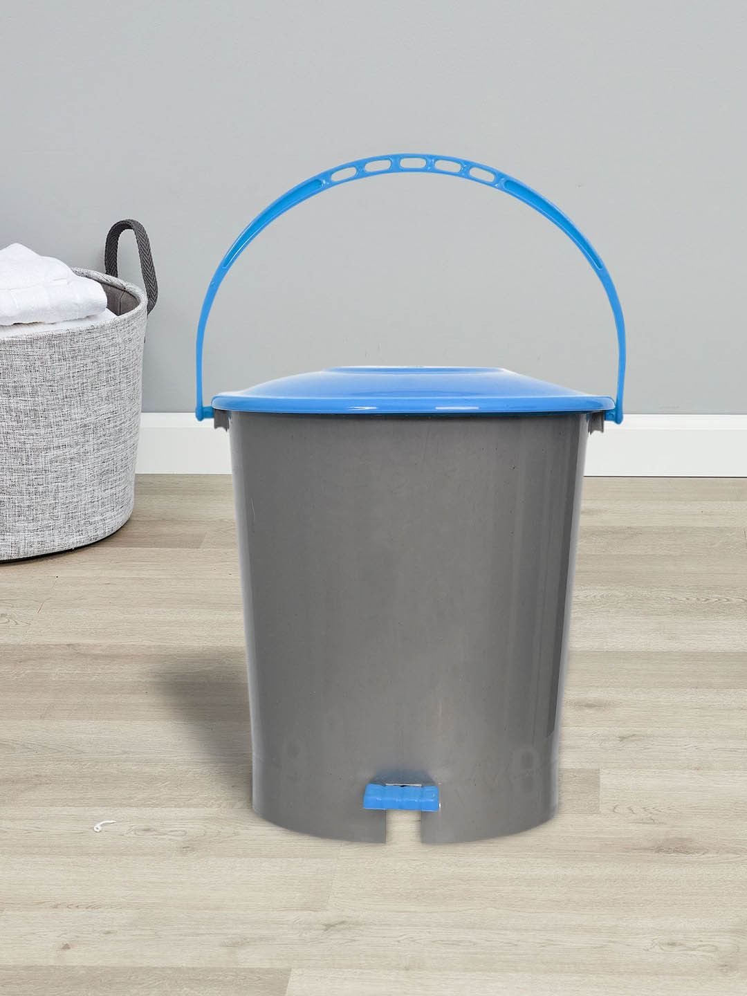 Kuber Industries Set Of 2 Solid 10L Pedal Dustbin With Handle