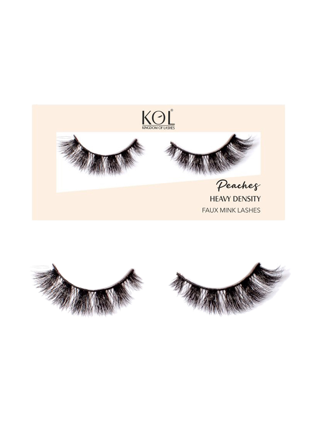 KINGDOM OF LASHES Heavy Density Faux Mink Eyelashes - Peaches