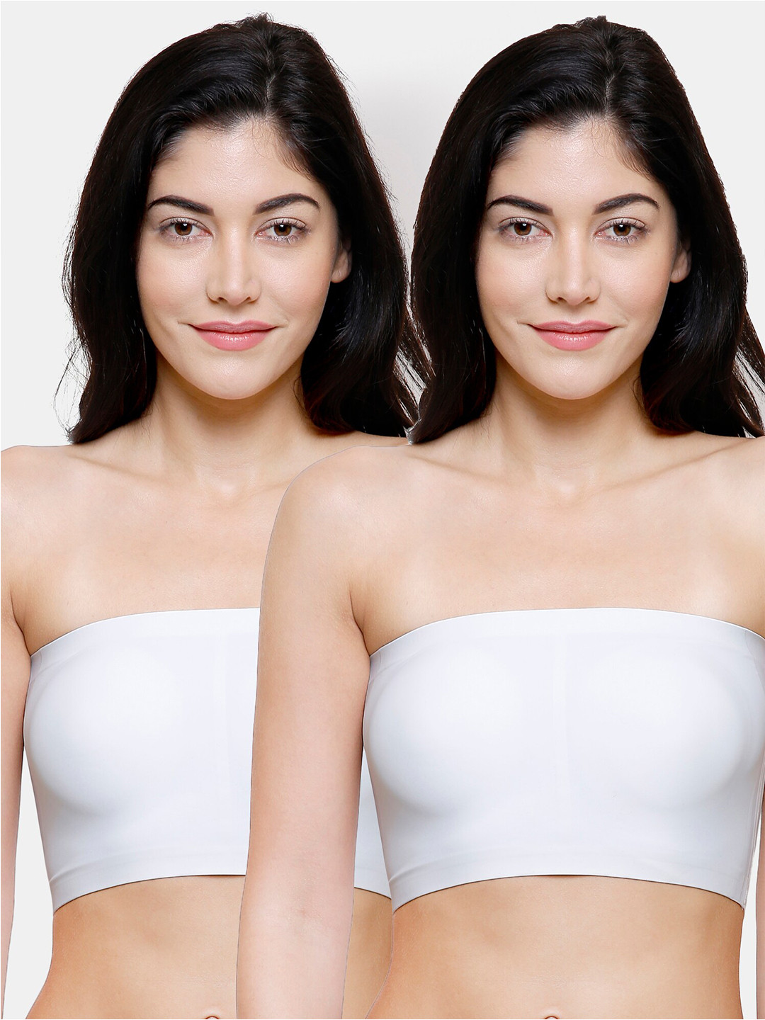 FashionRack White Bandeau Bra Lightly Padded