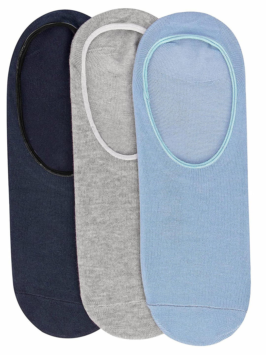 JUMP USA Men Pack Of 3 Solid Shoeliners Socks