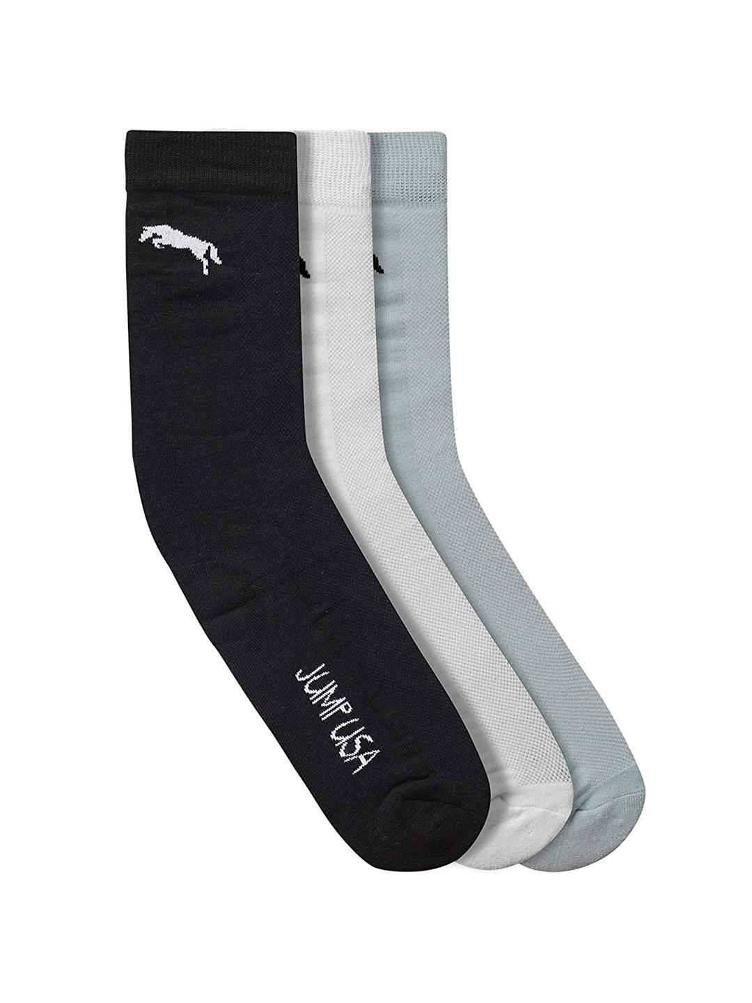 JUMP USA Men Set of 3 Calf-Length Socks