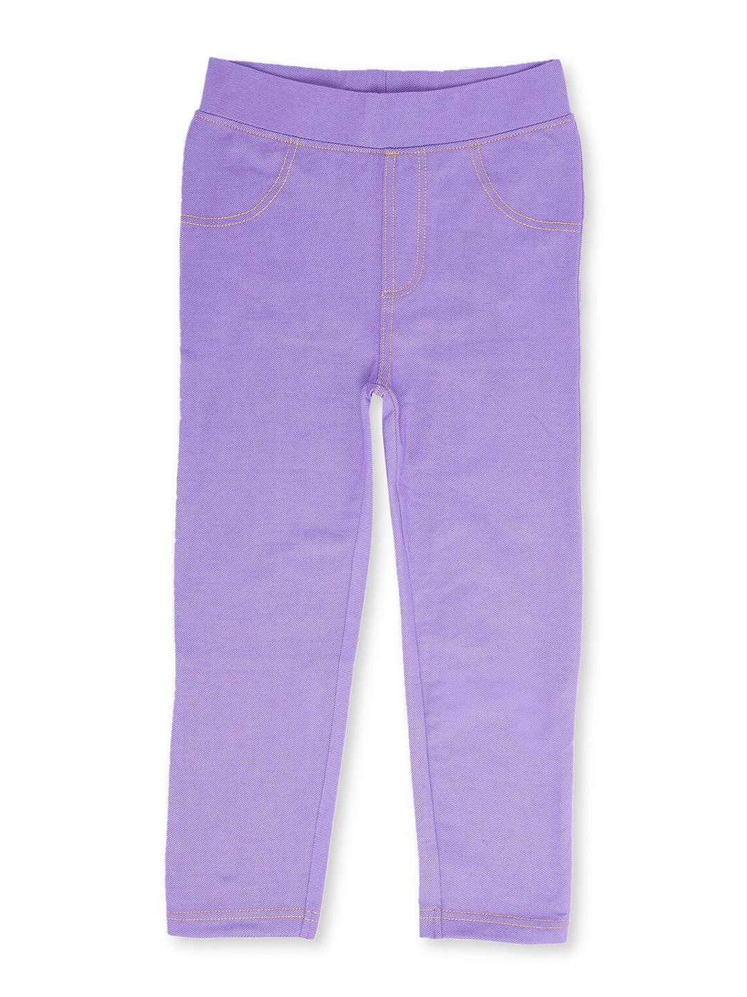 earth conscious Girls Purple Solid Jeggings