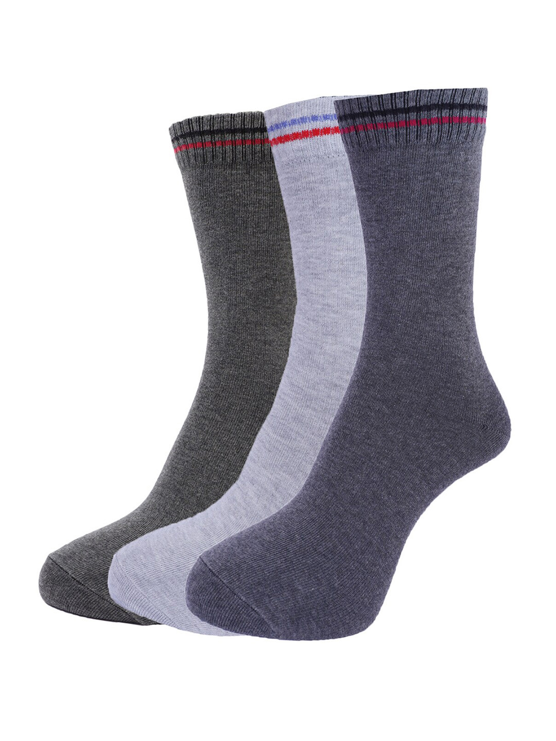 Dollar Socks Men Pack Of 3 Assorted Knee-Length Cotton Socks