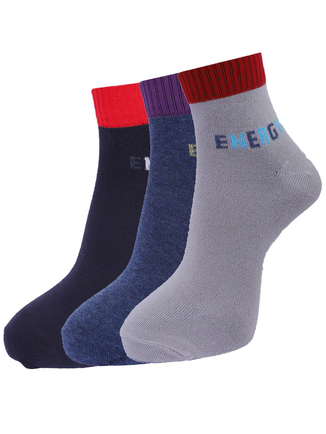 Dollar Socks Pack of 3 Men Assorted Ankle Length Socks