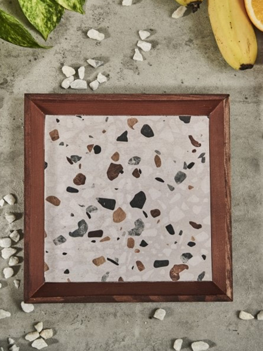 A Tiny Mistake Bronze & Grey Wooden Serving Trays
