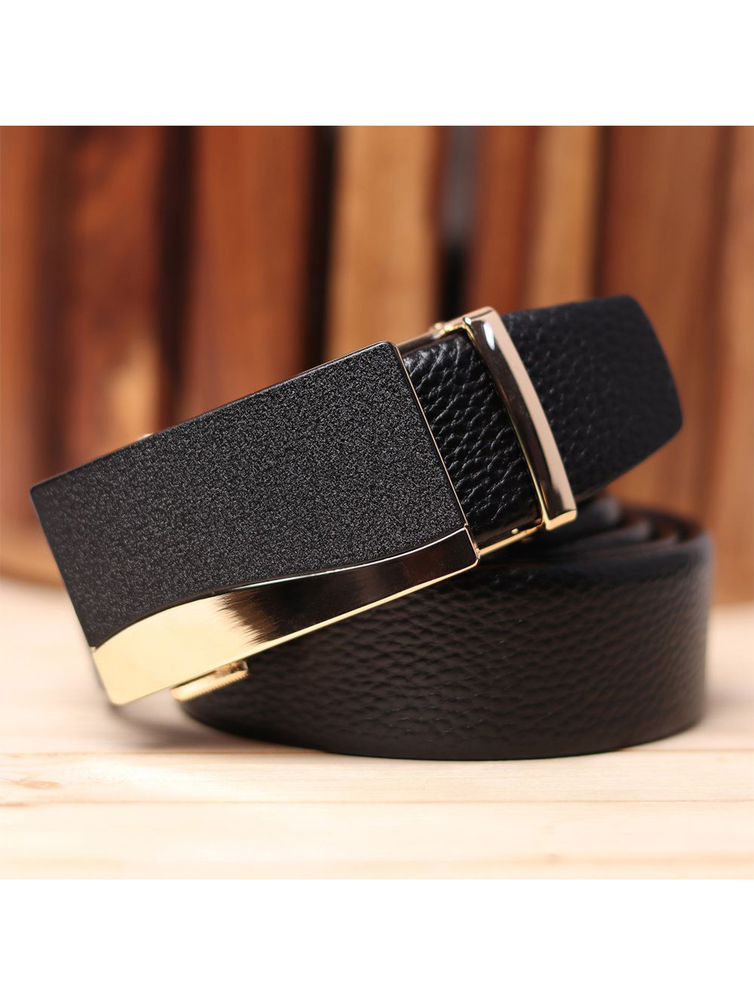 Kastner Men Black Formal Autolock Artificial Leather Belt