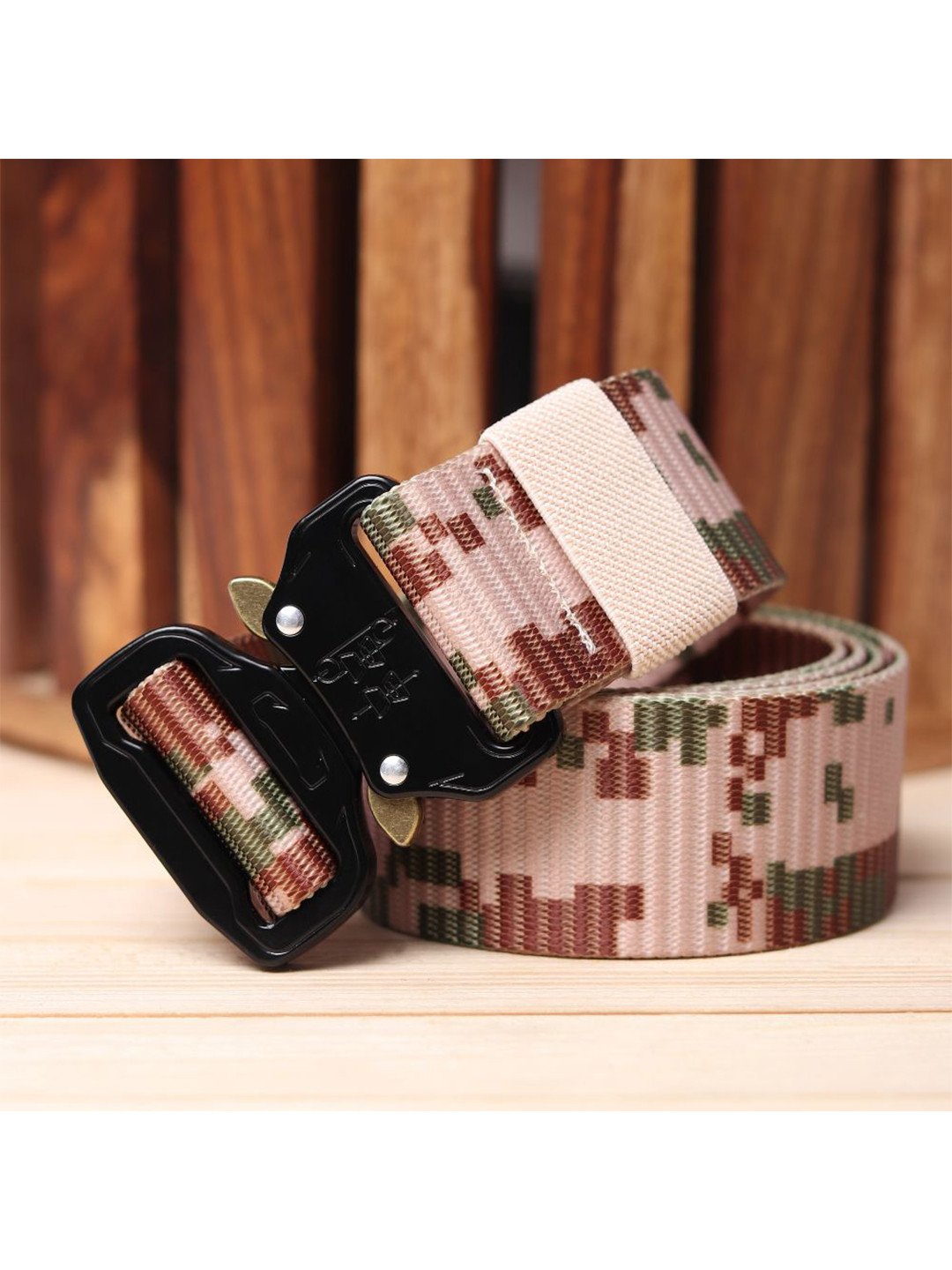Kastner Men Multicoloured Canvas Army Tactical Printed Belt