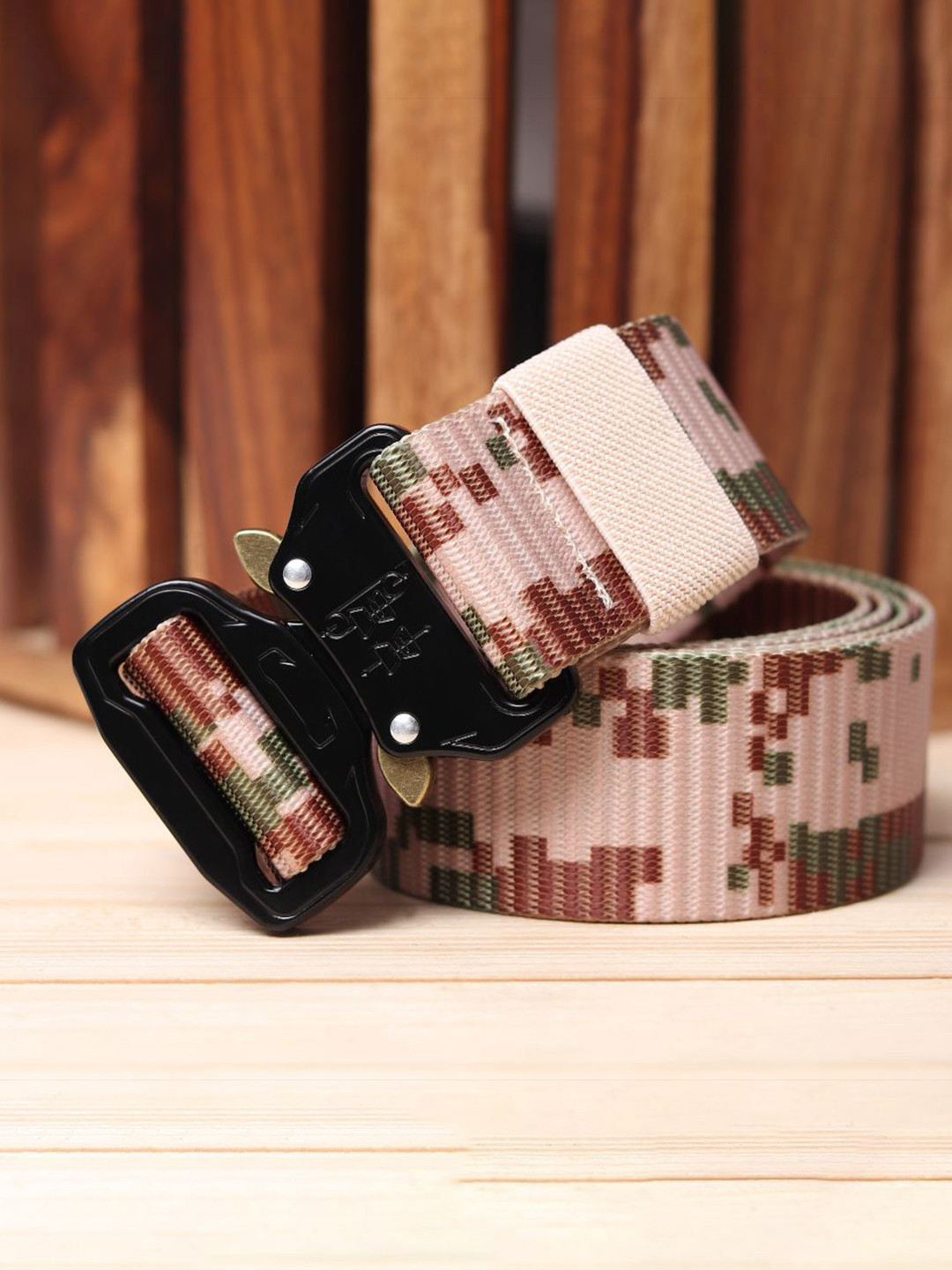 Kastner Men Pink & Green Printed Belt