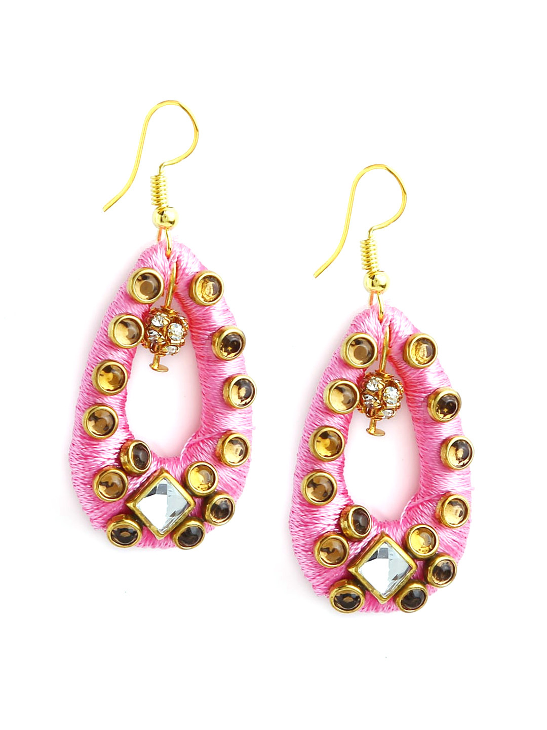 AKSHARA Rose Teardrop Shaped Drop Earrings