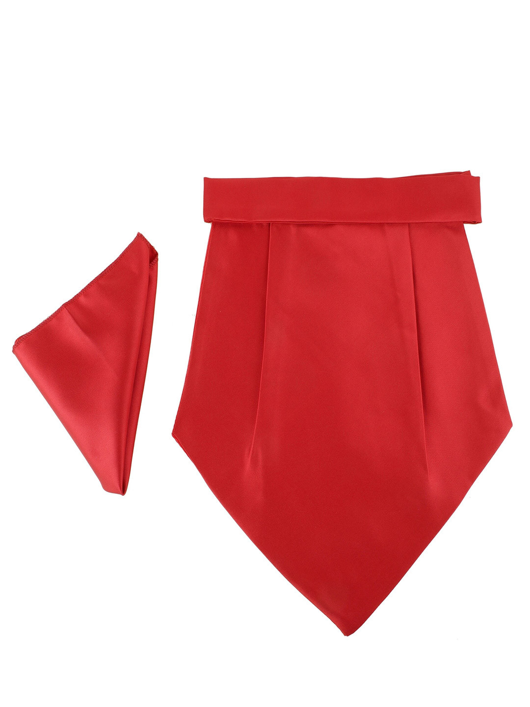 Alvaro Castagnino Men Red Cravat with Pocket Square