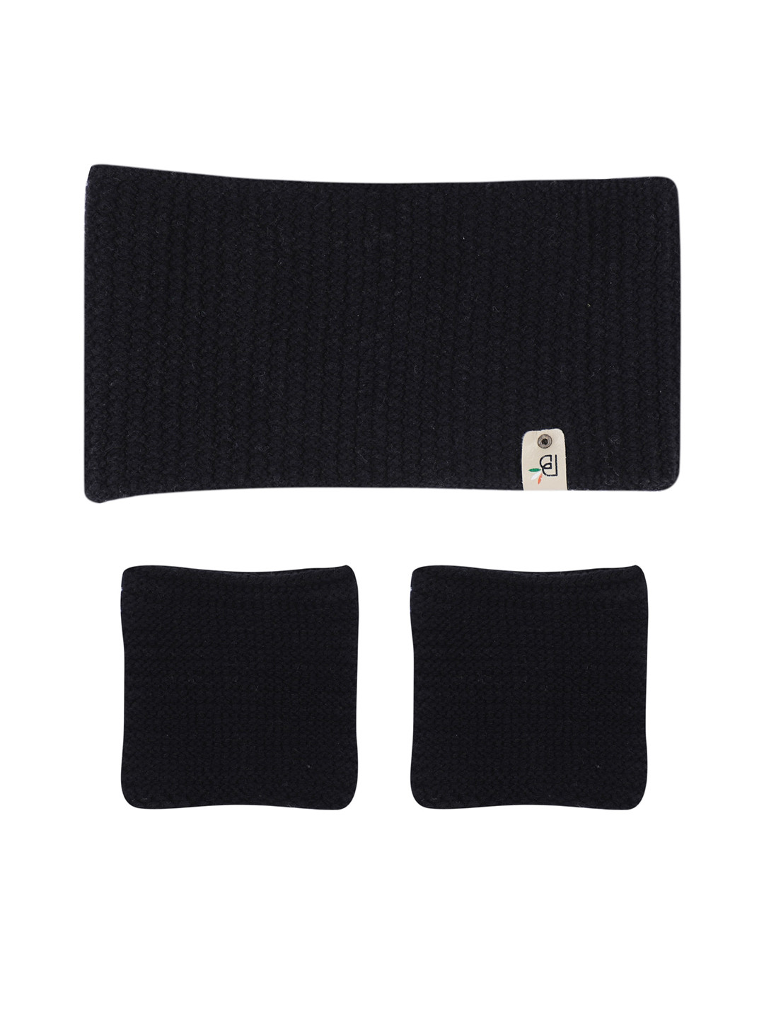 Bharatasya Unisex Sports Black Wristband & Headband