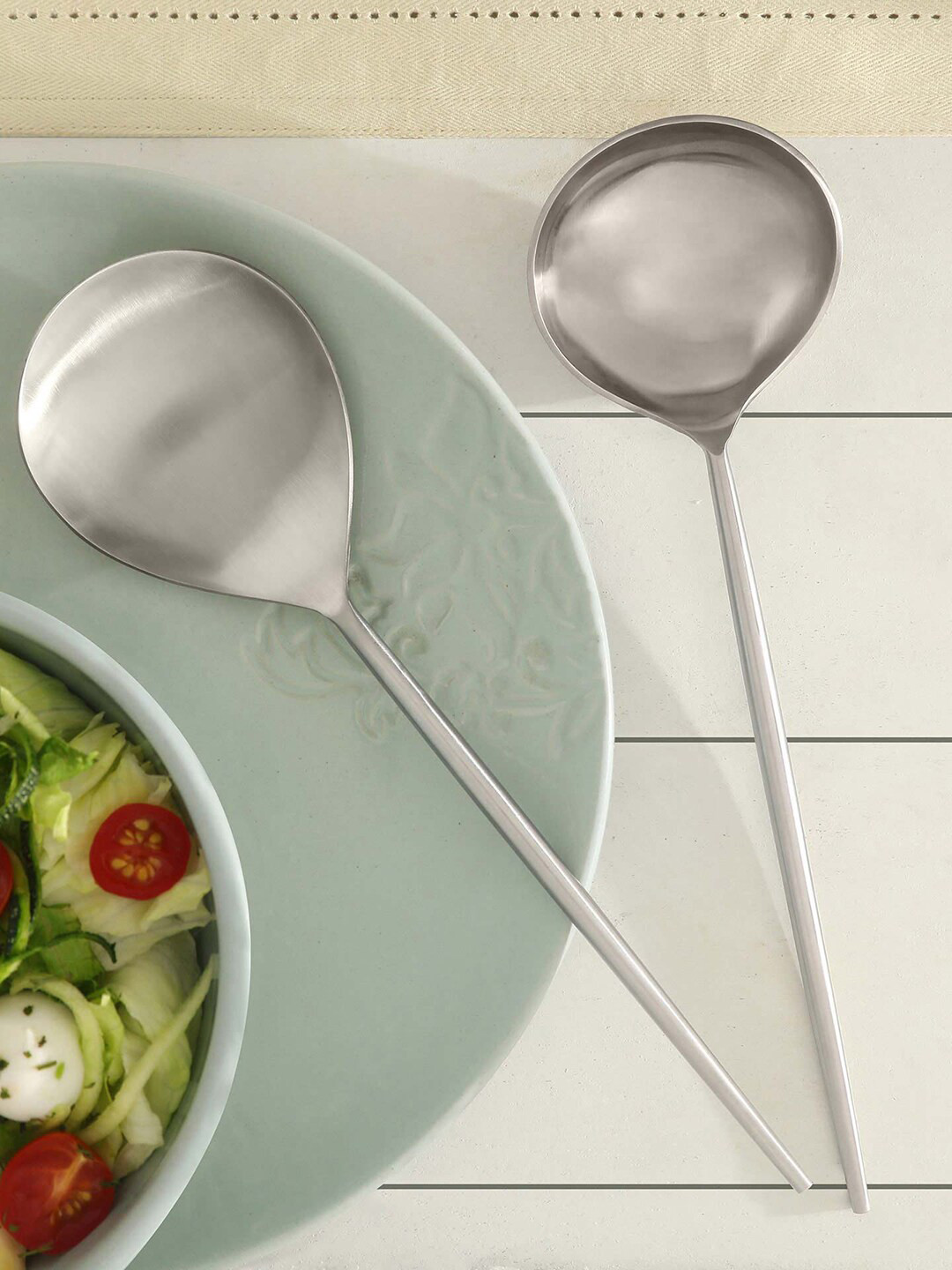 ellementry Set Of 2 Silver-Toned Serving Ladles