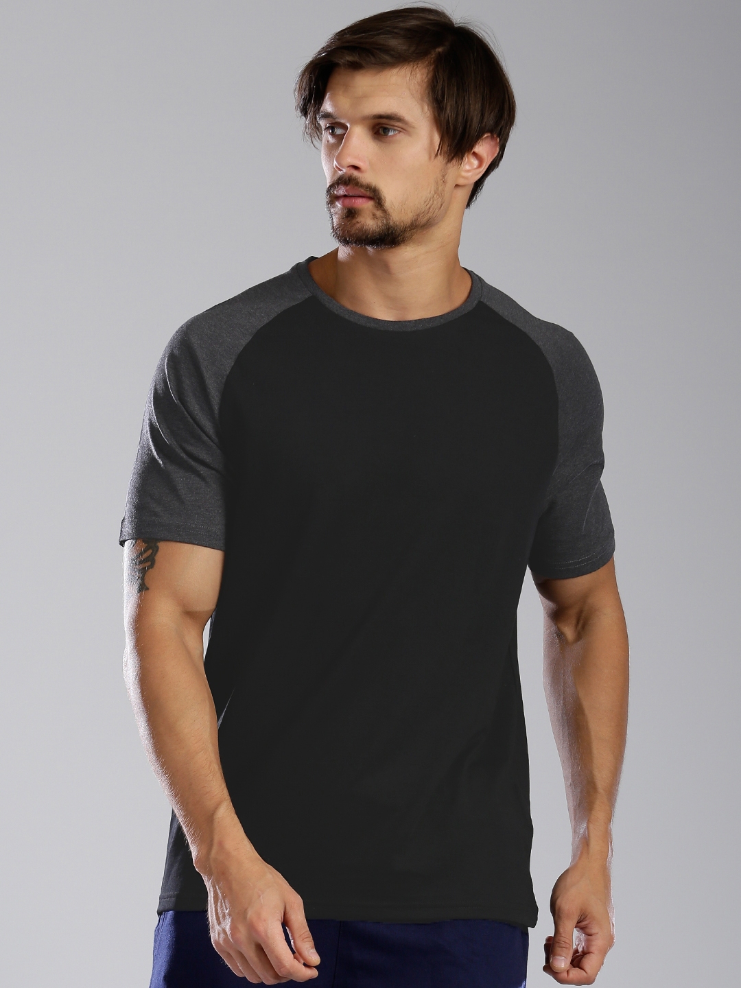 Sammenhængende overskud Spændende Buy Kappa Men Black Solid Round Neck T Shirt - Tshirts for Men 1752392 |  Myntra