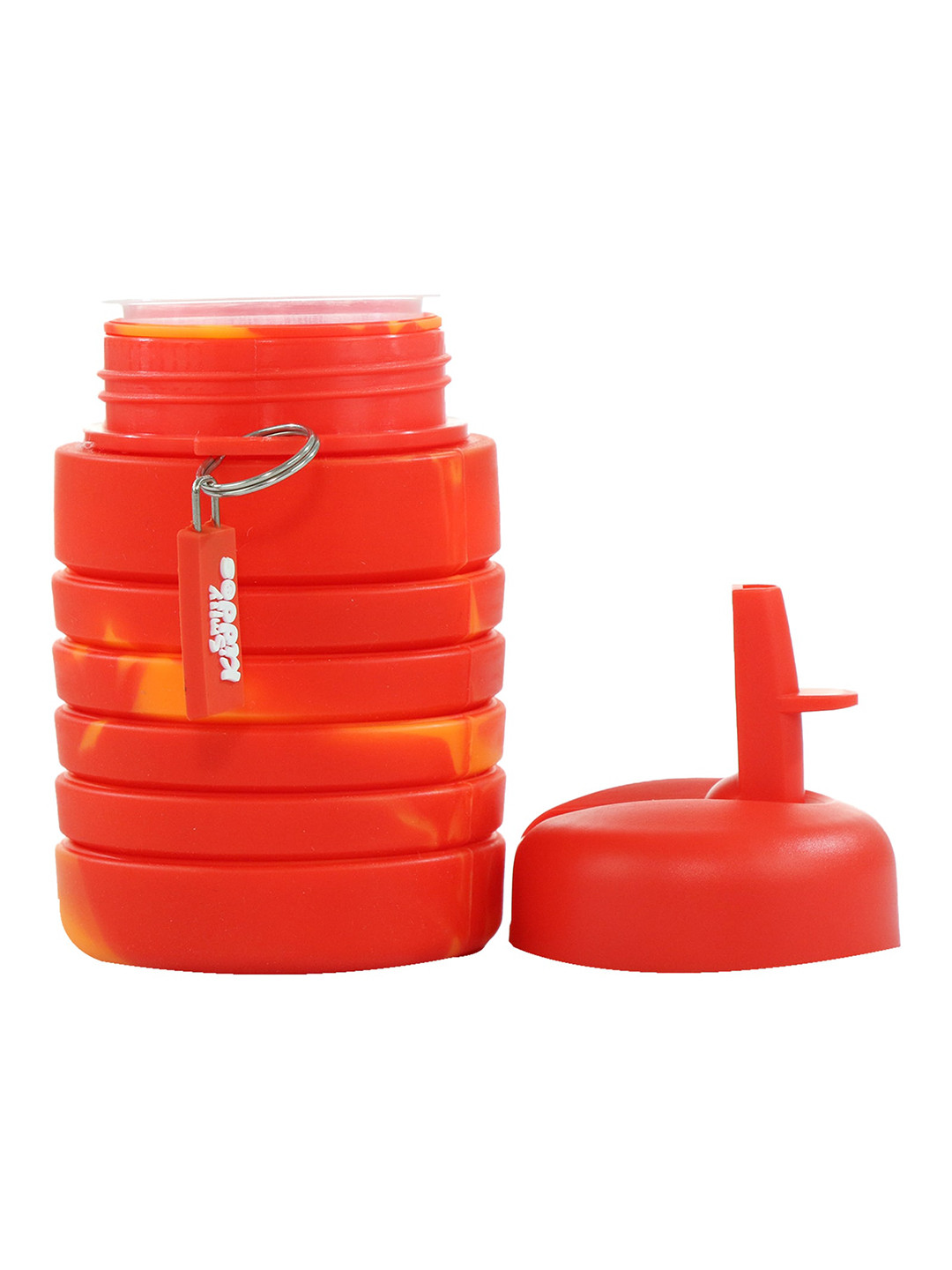 Smily Kiddos Red Colourblocked Plastic Collapsible Sipper - 500ml
