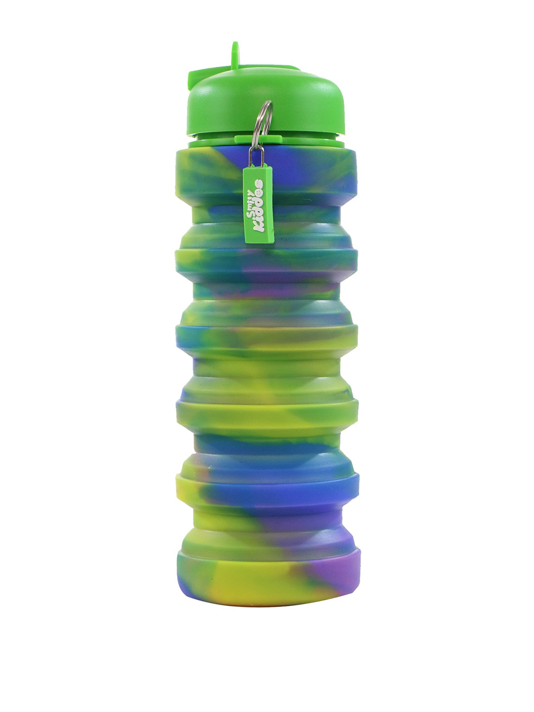 Smily Kiddos Green Colourblocked Plastic Collapsible Sipper - 500ml
