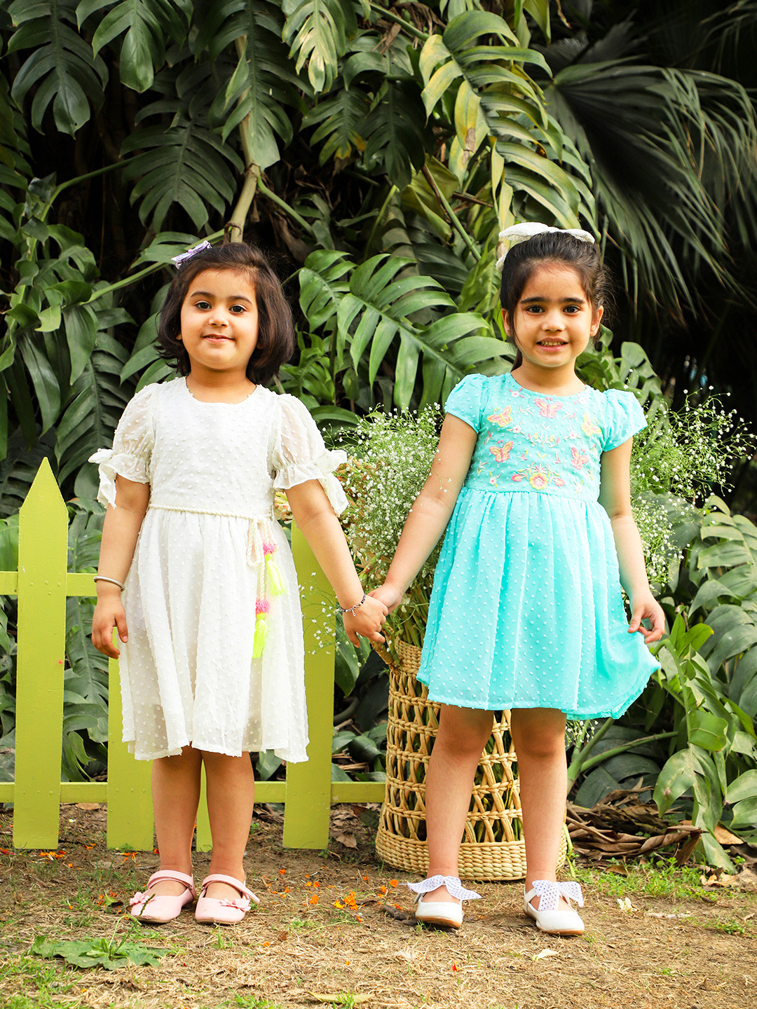 LIL DRAMA White Georgette Dress