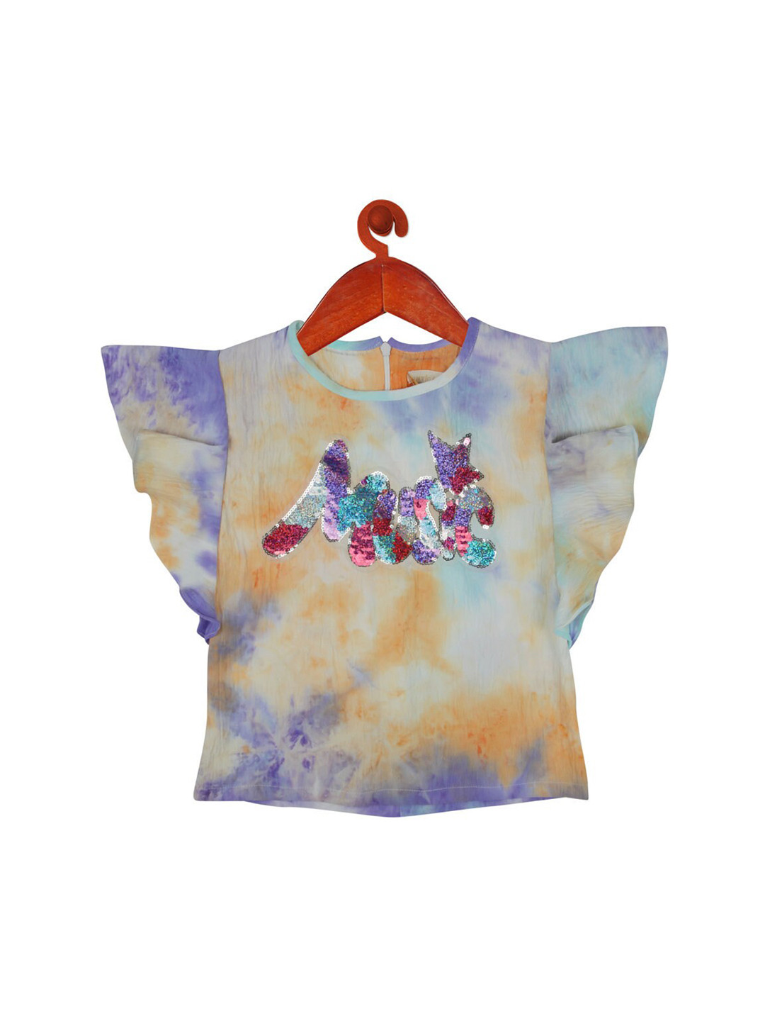 Tiny Girl Purple & Orange Tie and Dye Top
