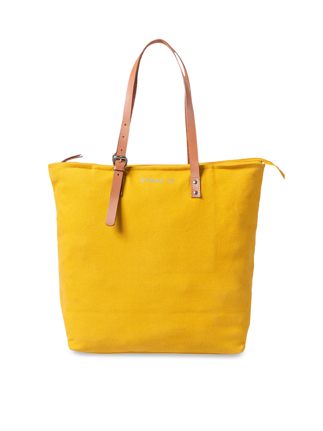 STRAP IT Yellow Structured Shoulder Bag with Quilted