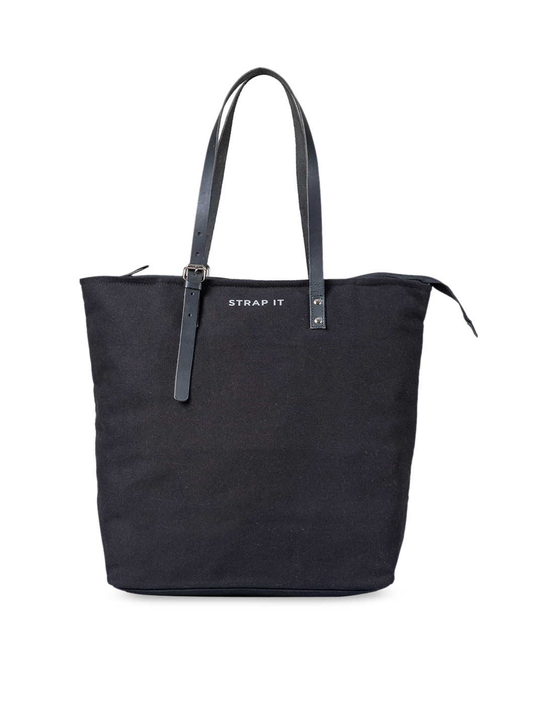 STRAP IT Black Structured Shoulder Bag