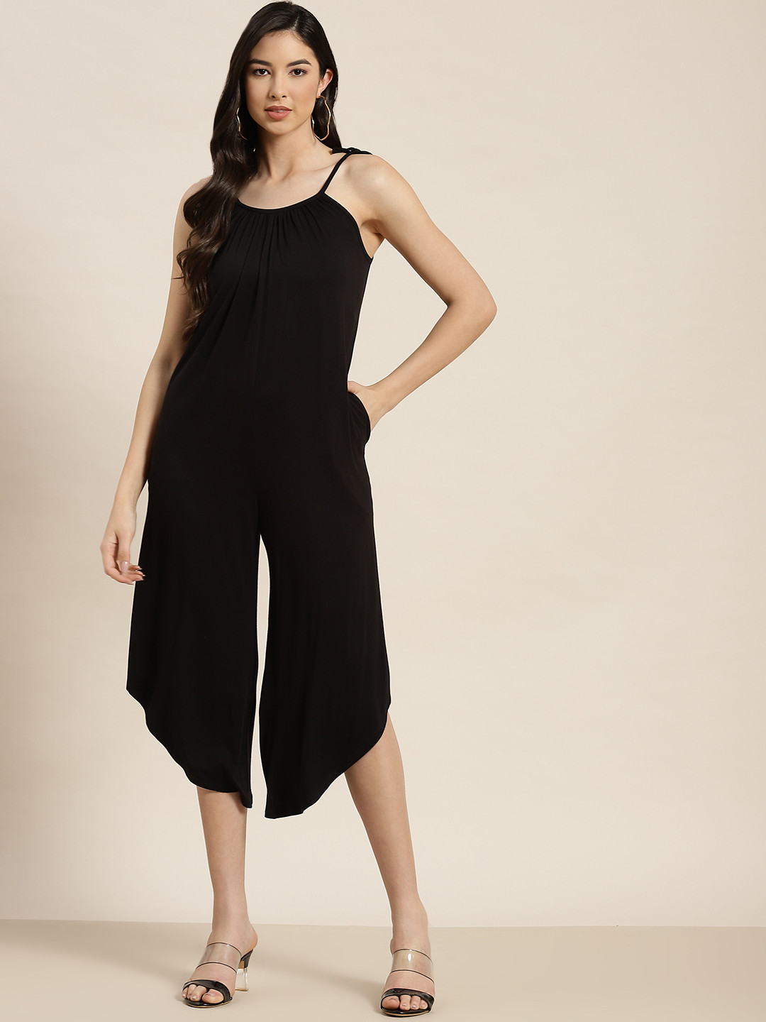 Qurvii Black Basic Jumpsuit