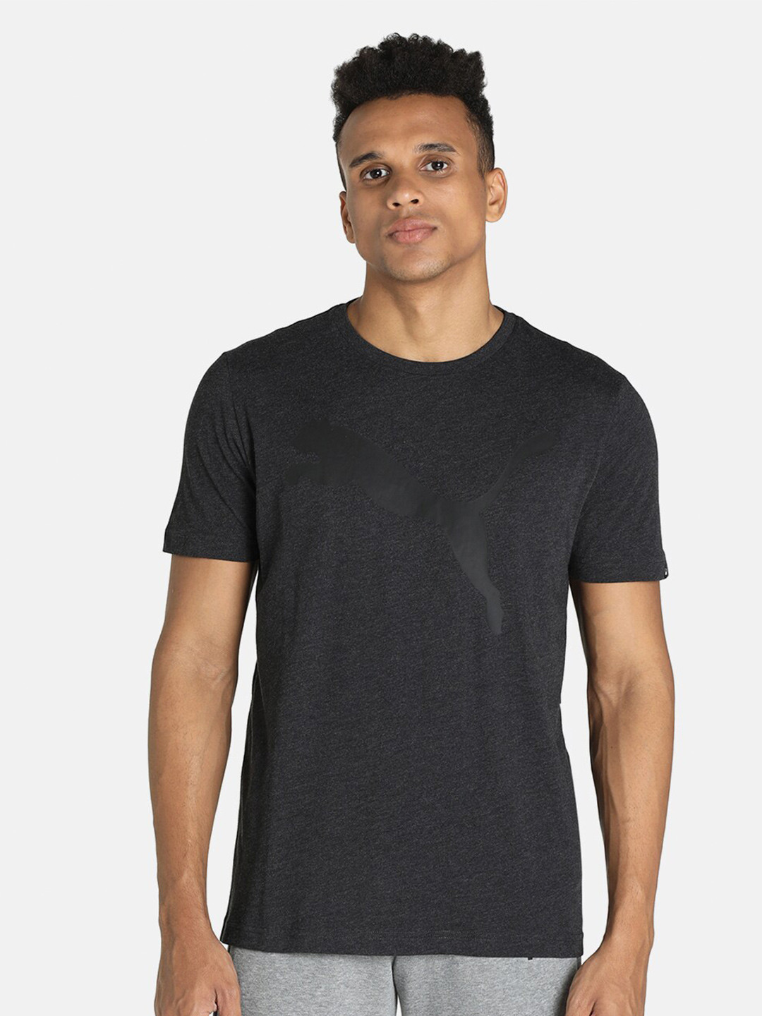 Puma ESS Big Cat Heather Brand Logo Printed T-Shirt