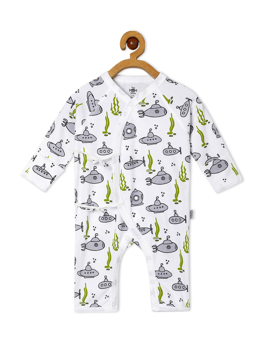 The Mom Store Infant Kids Pack Of 2 Printed Pure Cotton Rompers