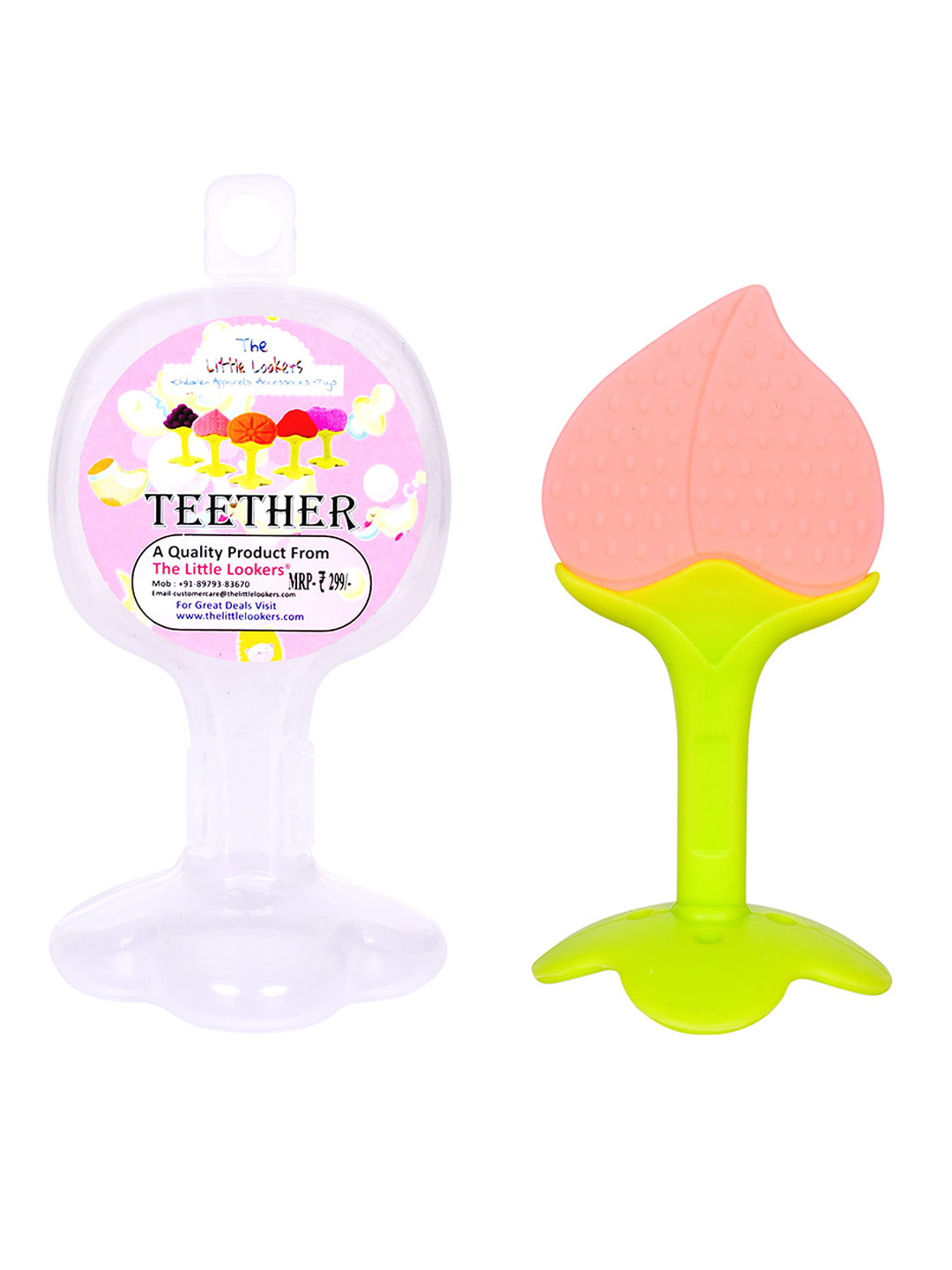 The Little Lookers Peach Silicone Fruit Shape Teether