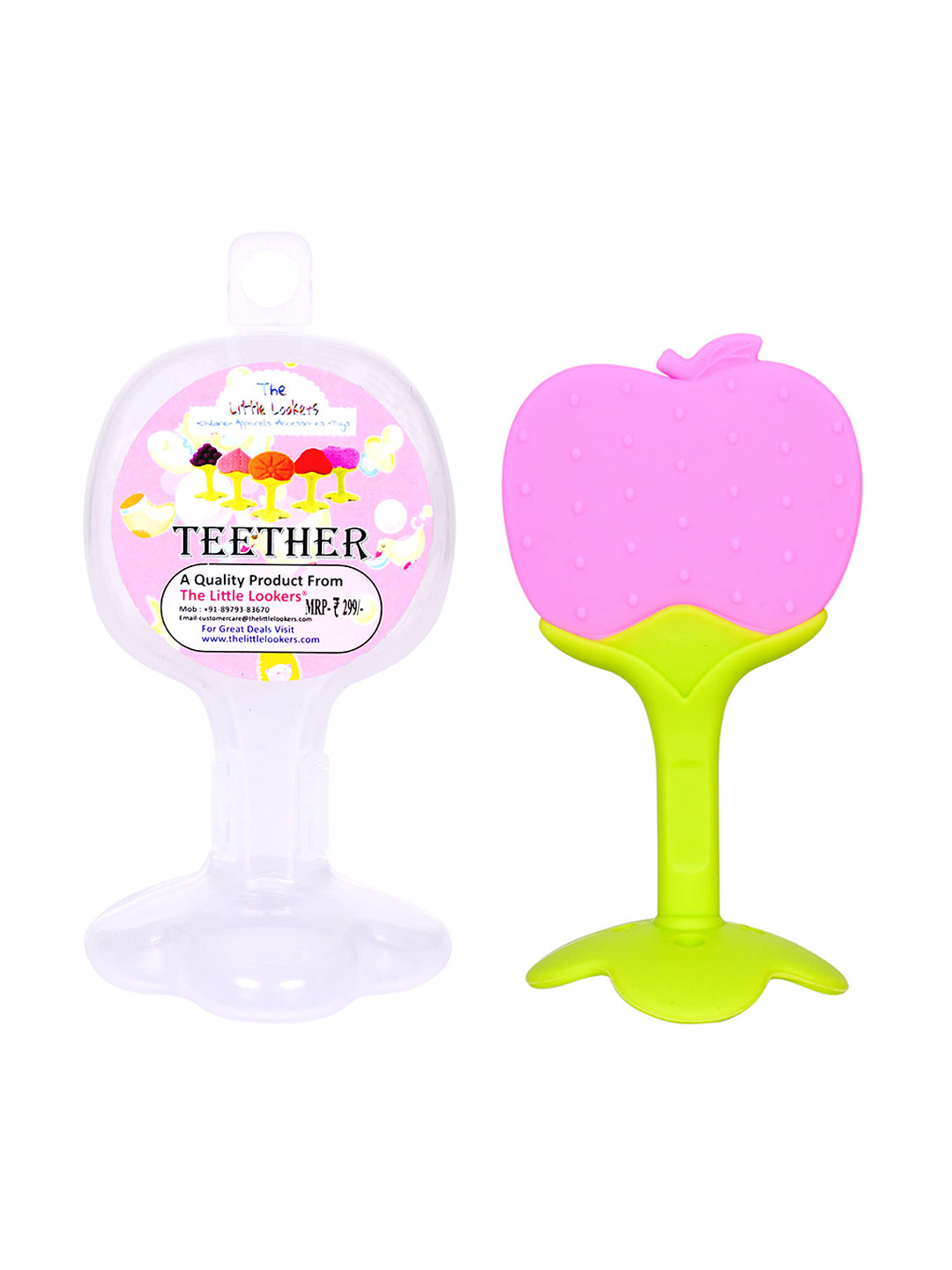 The Little Lookers Pink Single Silicone Fruit Shape Teether