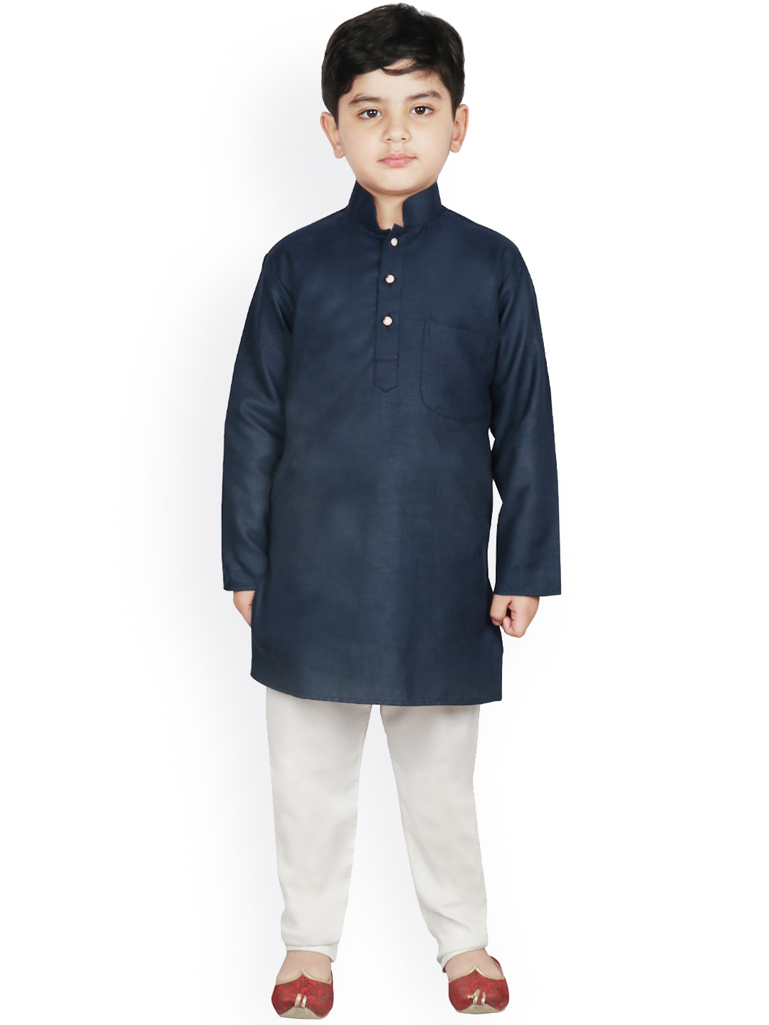 SG YUVRAJ Boys Navy Blue Kurta with Pyjamas
