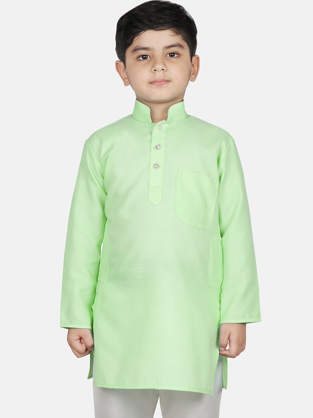 SG YUVRAJ Boys Sea Green Thread Work Kurta