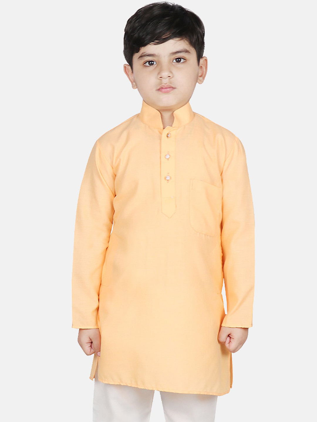 SG YUVRAJ Boys Orange Kurta