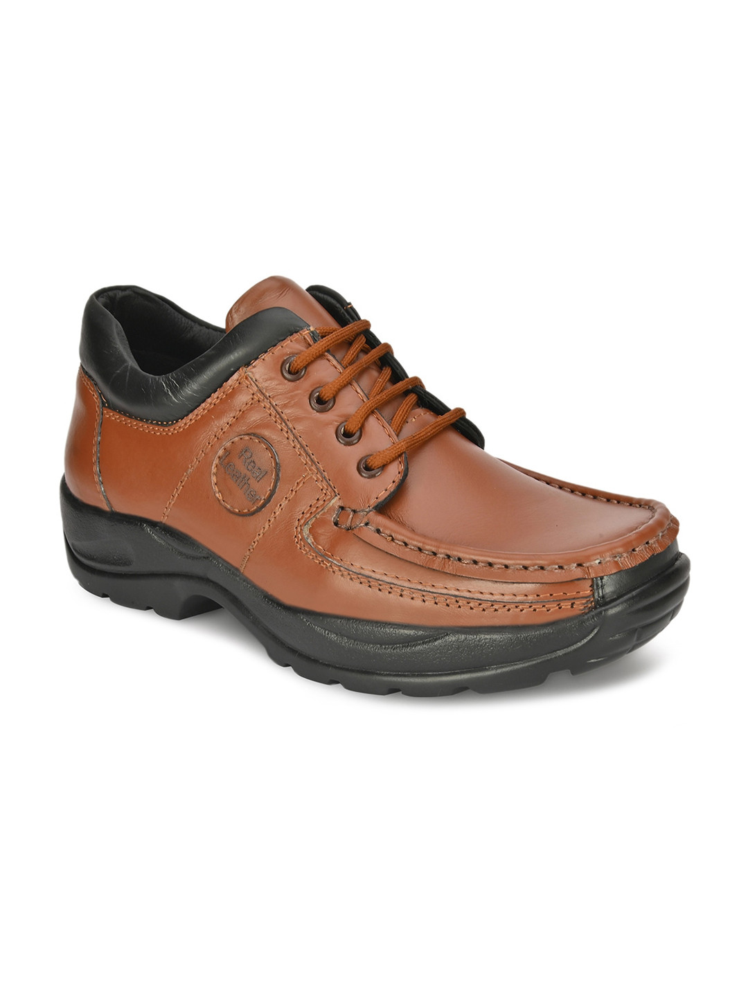 Fashion Victim Men Tan Leather Trekking Shoes