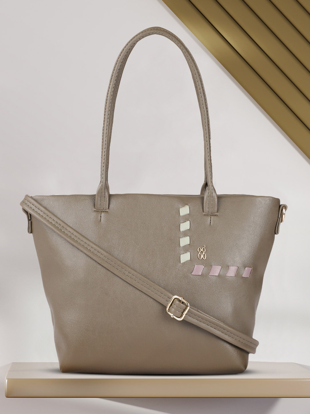 Baggit Olive Green Structured Shoulder Bag