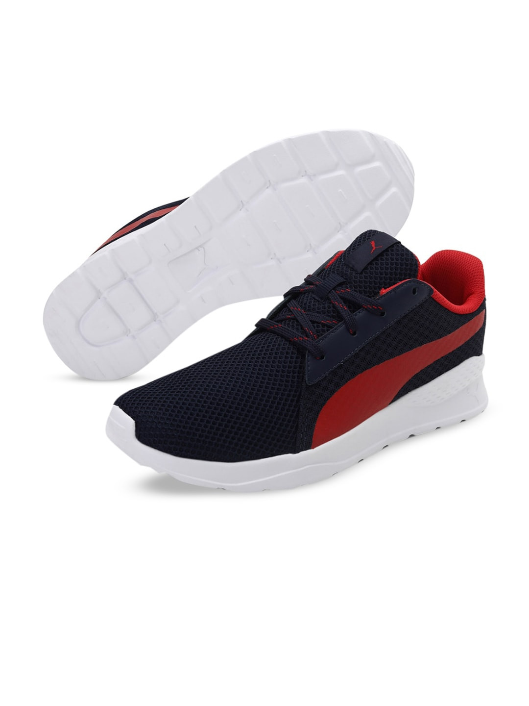 Puma Unisex Navy Blue Colourblocked Sneakers