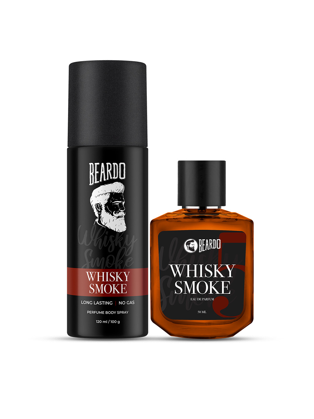 BEARDO Men Set of Whisky Smoke Deodorant - 120ml(100g) Eau De Parfum 50 ml