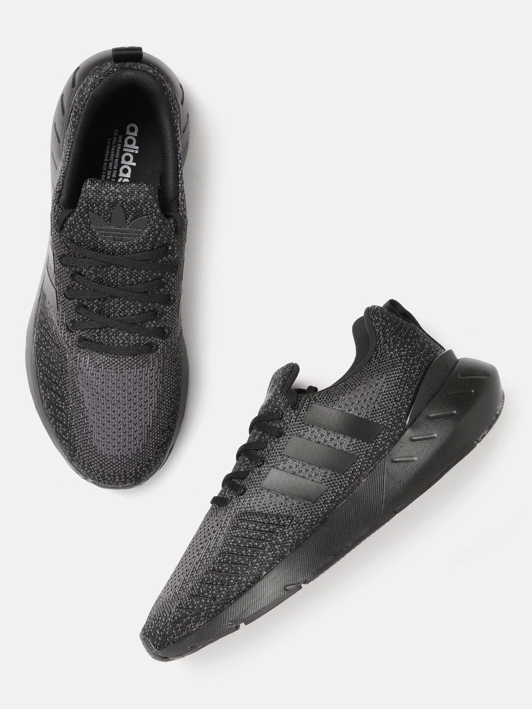 Adidas black hotsell casual sneakers