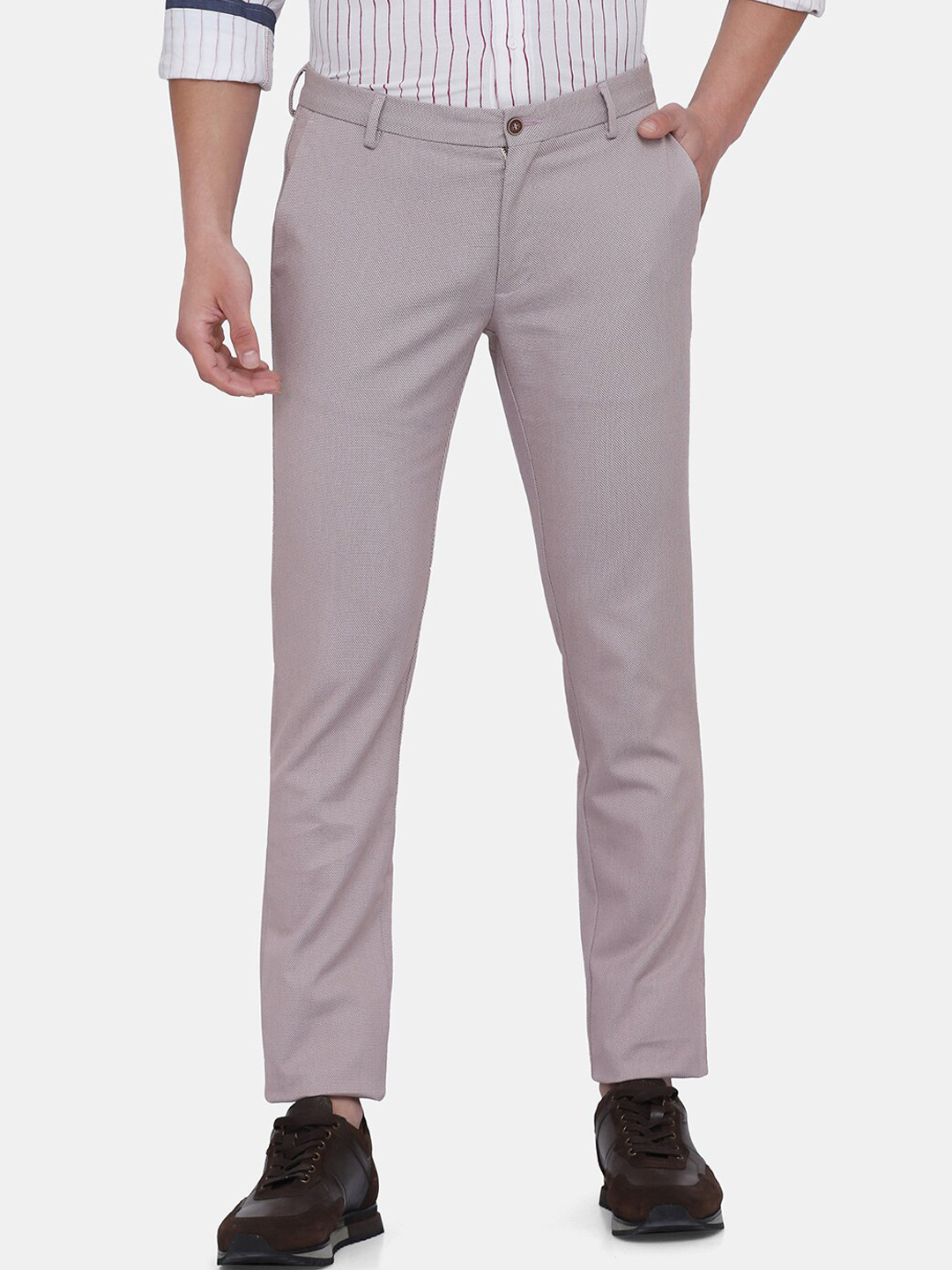 Blackberrys Men Pink B-91 Skinny Fit Trousers