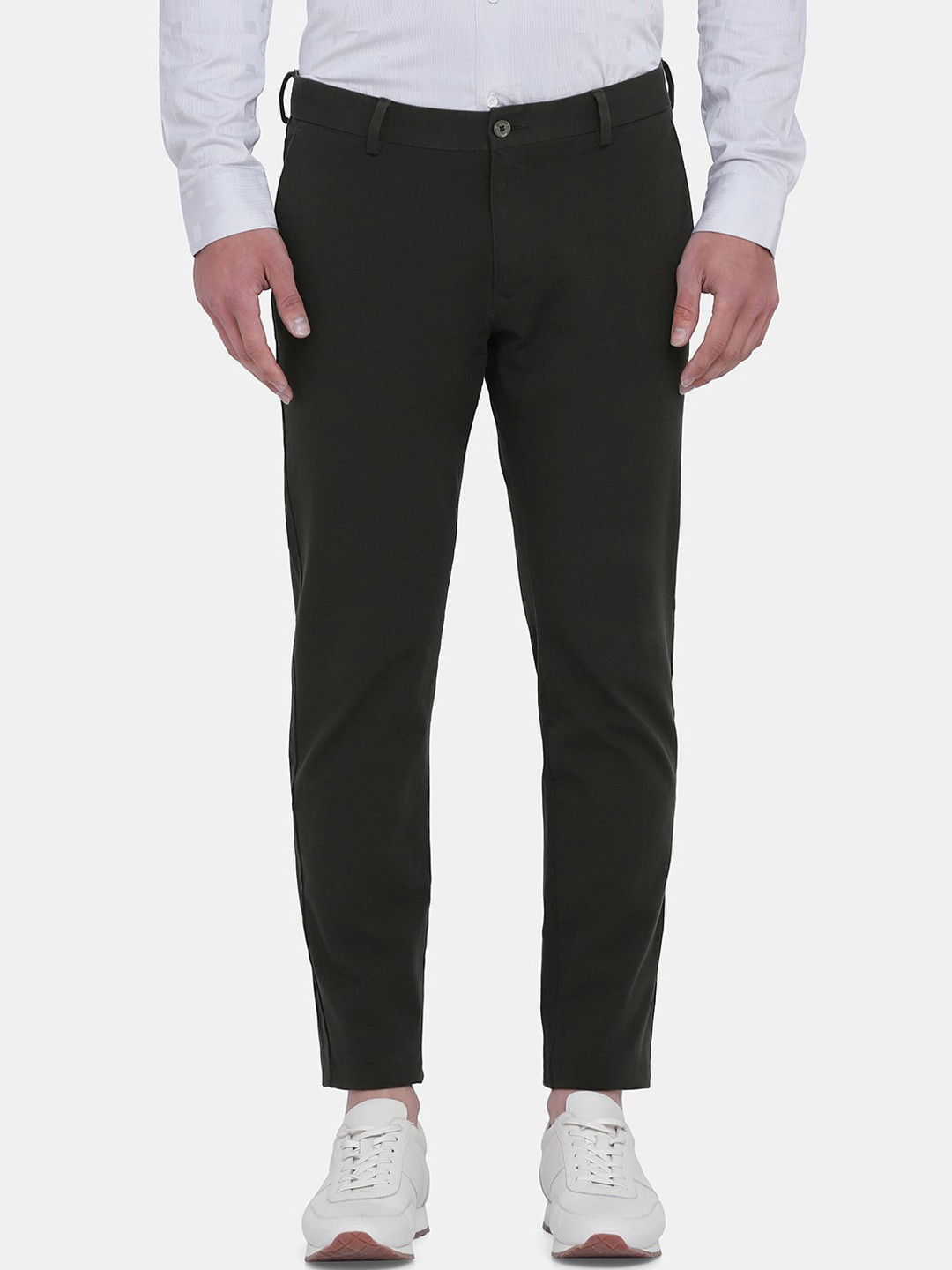 Blackberrys Men Olive Green Phoenix Skinny Fit Trouser