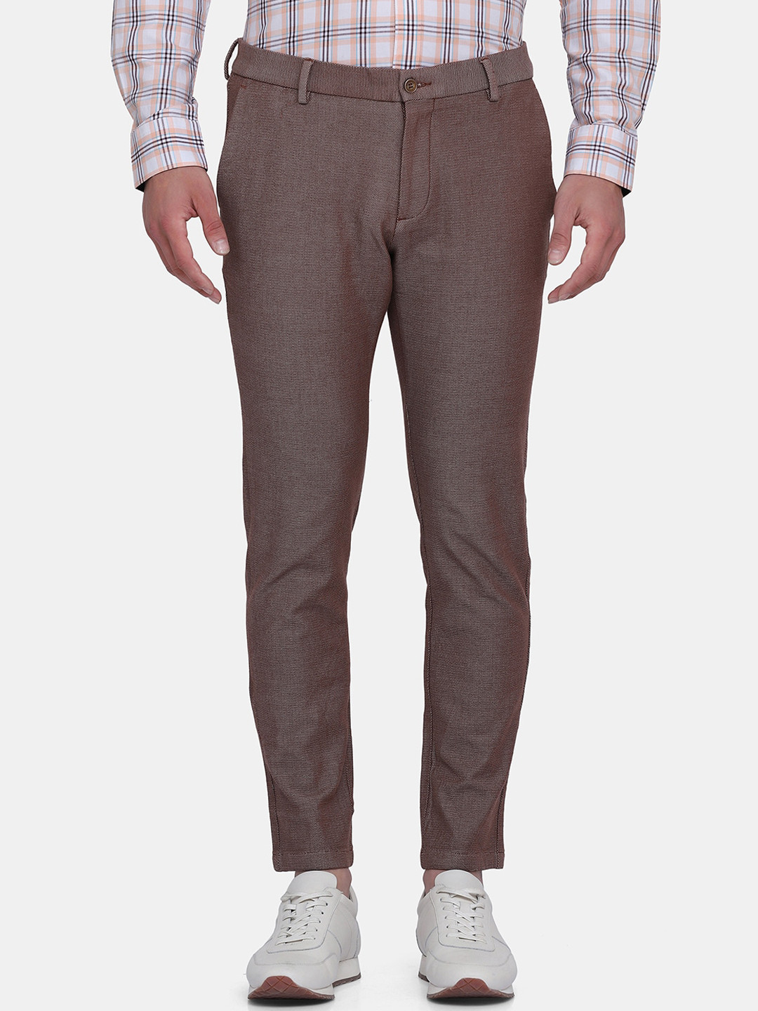 Blackberrys Men Orange Phoenix Skinny Fit Trousers