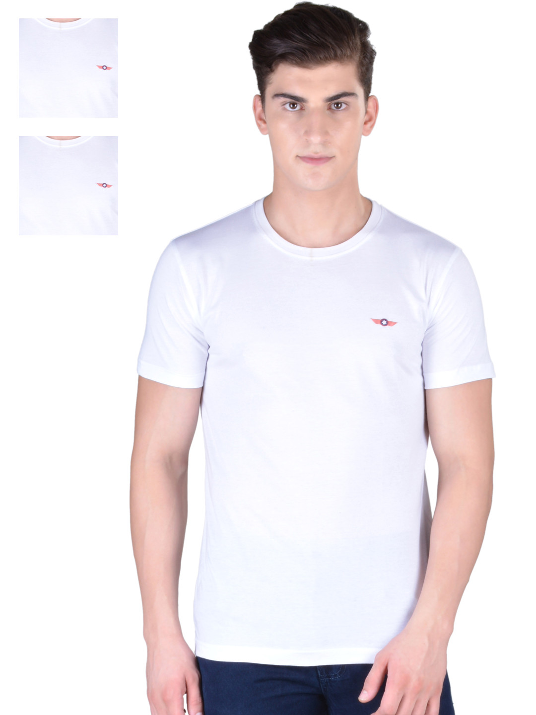 Force NXT Men's Super Combed Cotton Solid Round Neck T-Shirt