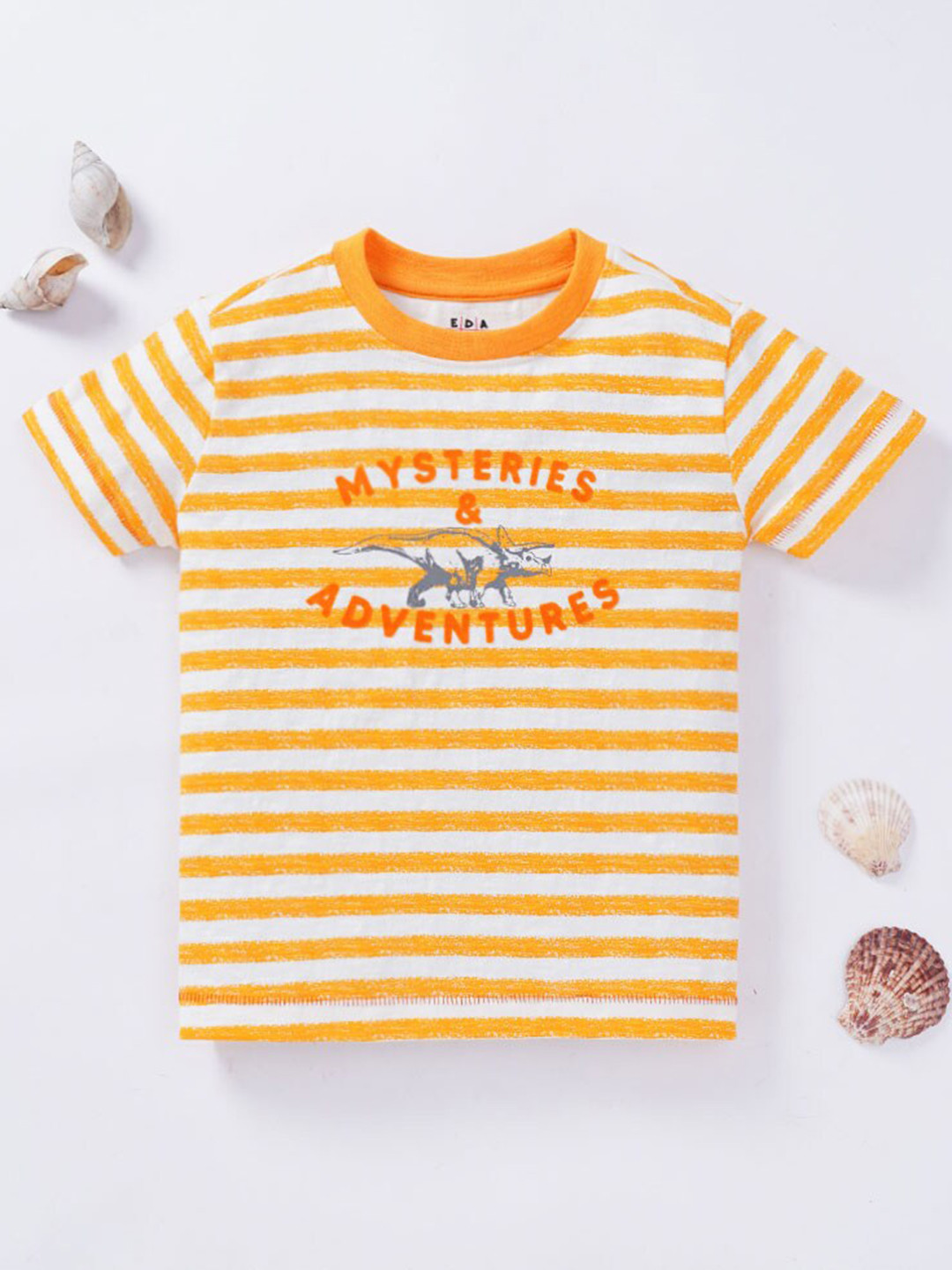 Ed-a-Mamma Boys Orange Striped T-shirt